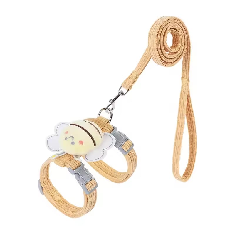 Adjustable Pet Harness with Wing Decoration for Cats and Small Dogs