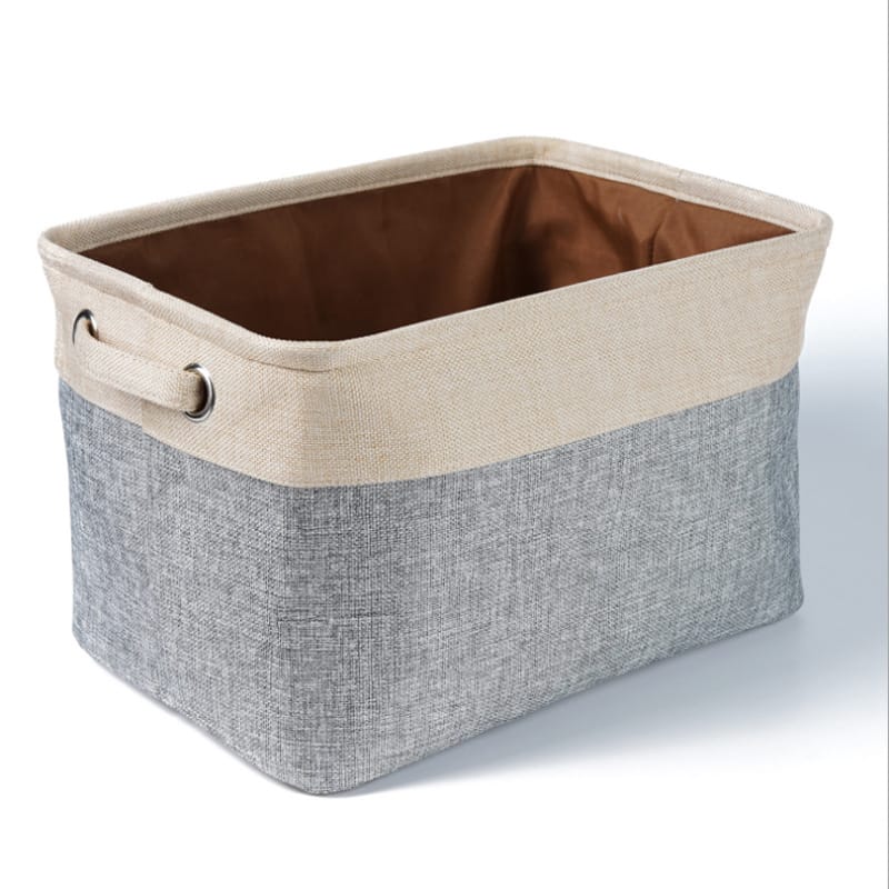 Linen Dog Toy Storage Basket