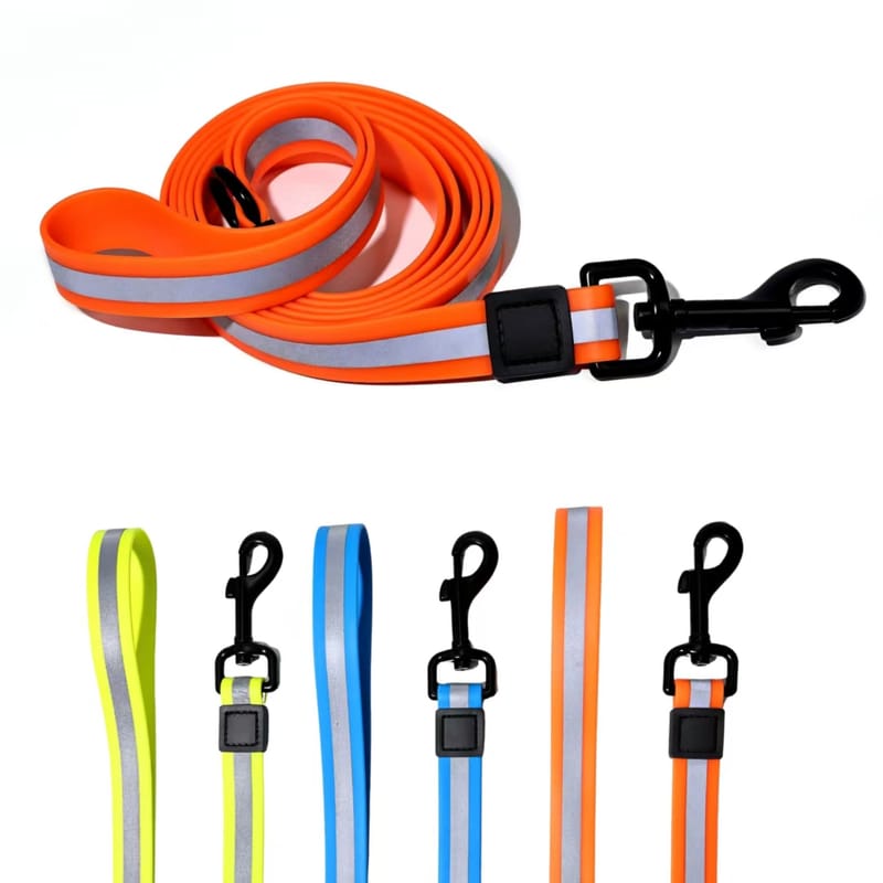 Reflective Pet Leash Set with Heat-Bonded Strip