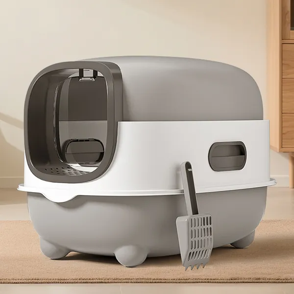 High-Capacity Enclosed Cat Litter Box