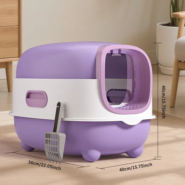 Classic Purple Cat Litter Box