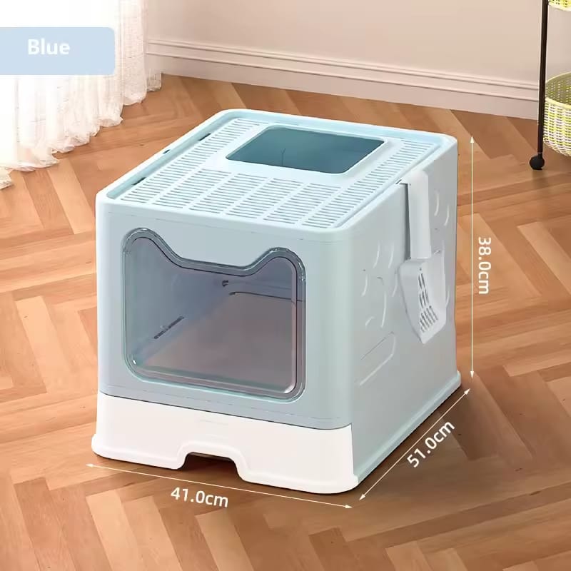Front-Entry Enclosed Extra-Large Cat Litter Box with Scoop