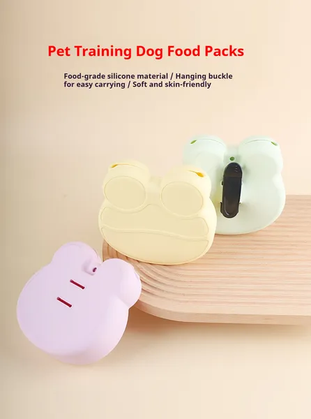 Silicone Dog Training Treat Pouch with Clip