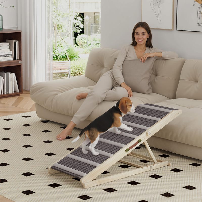 Foldable Dog Ramp for Couch, 4 Adjustable Heights from 16" to 23.5"