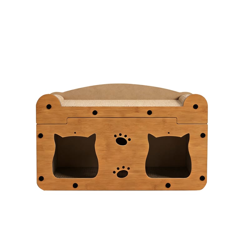 Walnut Wood Cat House, 56