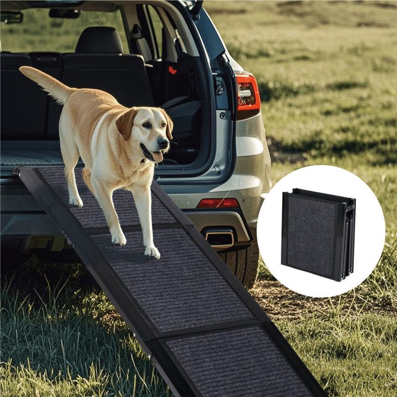 Folding Dog Car Ramp, 65" x 17.2", Non-Slip, Up to 250 lbs