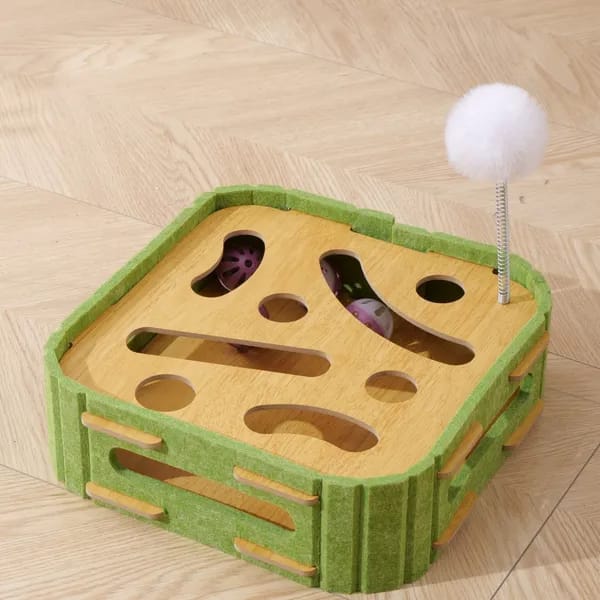 Felt & Sisal Cat Scratcher Board with Balls